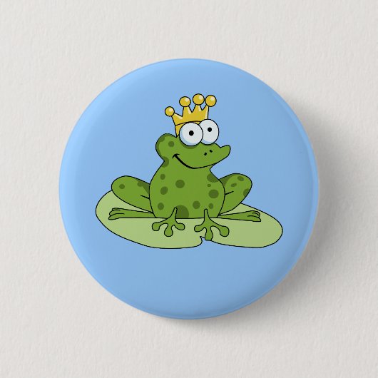 Badge Rond 5 Cm Bouton Prince de la grenouille (Devant)