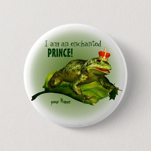 Badge Rond 5 Cm Bouton Prince enchanté (Devant)