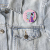 Badge Rond 5 Cm Bouton Princesse (En situation)