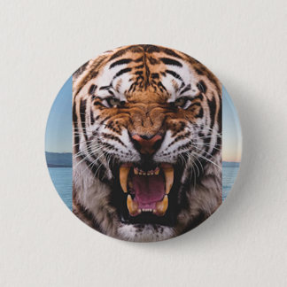 Badge Rond 5 Cm Bouton principal de tigre
