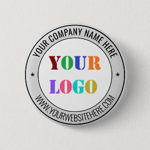 Badge Rond 5 Cm Bouton promotionnel d'entreprise avec logo et text