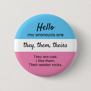 Badge Rond 5 Cm Bouton Pronouns Genre - Eux, eux Pronouns