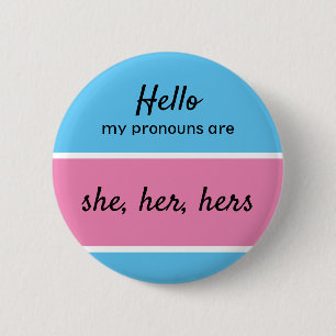 Badge Rond 5 Cm Bouton Pronouns Genre - Pronouns Female