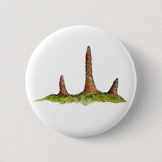 Badge Rond 5 Cm Bouton Prototaxites Fungi (Devant)