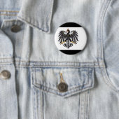 Badge Rond 5 Cm Bouton prussien de drapeau (En situation)