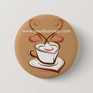 Badge Rond 5 Cm Bouton publicitaire pour l'entreprise de café
