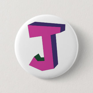 Badge Rond 5 Cm Bouton puéril de J