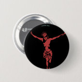 Badge Rond 5 Cm Bouton punk de Jésus (Devant & derrière)