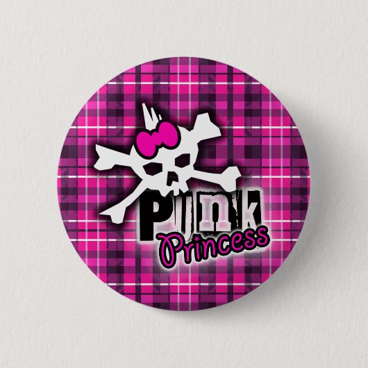 Badge Rond 5 Cm Bouton Punk Princess (Devant)