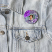 Badge Rond 5 Cm Bouton Purple Memorial pour grand-mère (En situation)