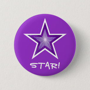 Badge Rond 5 Cm Bouton Purple Star 'STAR' violet