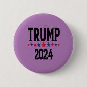 Badge Rond 5 Cm Bouton Purple Trump 2024 (Devant)