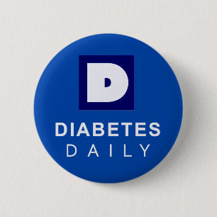 Badge Rond 5 Cm Bouton quotidien de diabète