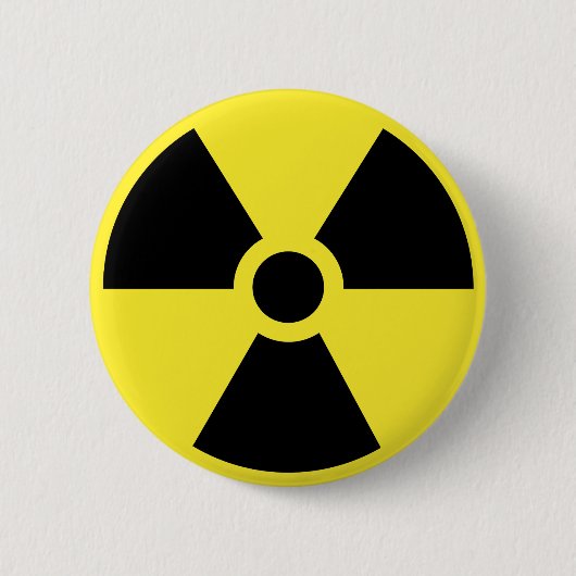 Badge Rond 5 Cm Bouton radioactif de symbole (Devant)