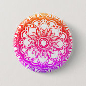 Badge Rond 5 Cm Bouton Rainbow Mandala (Devant)