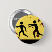 Badge Rond 5 Cm Bouton rapide sanglant de zombis (Devant & derrière)