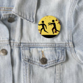 Badge Rond 5 Cm Bouton rapide sanglant de zombis (En situation)
