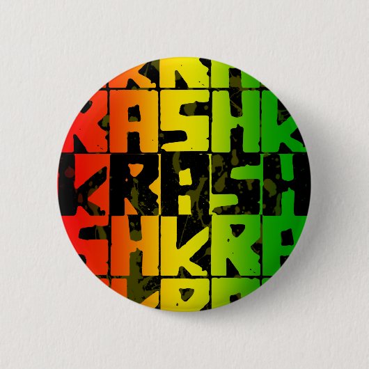 Badge Rond 5 Cm bouton rastafarian (Devant)