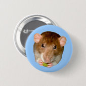 Badge Rond 5 Cm Bouton Rat affamé (Devant & derrière)