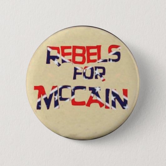 Badge Rond 5 Cm Bouton Rebelles pour McCain (Devant)