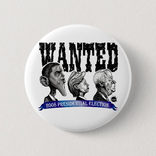 Badge Rond 5 Cm Bouton Recherché d'élection (Devant)