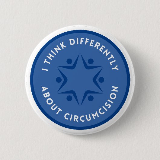Badge Rond 5 Cm Bouton Réfléchir différemment (Devant)