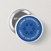 Badge Rond 5 Cm Bouton Réfléchir différemment (Devant & derrière)