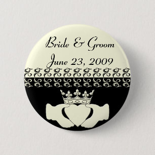 Badge Rond 5 Cm Bouton réglé par faire-part de mariage de Cladda