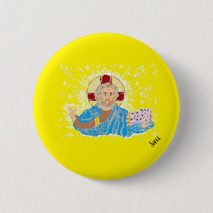 Badge Rond 5 Cm Bouton religieux : Christ