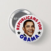 Badge Rond 5 Cm Bouton Républicain Pour Barack Obama (Devant & derrière)