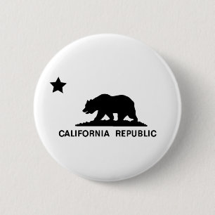 Badge Rond 5 Cm Bouton République de Californie