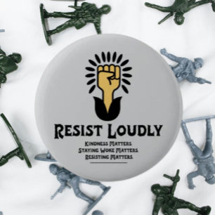 Badge Rond 5 Cm Bouton résistant Progressiste anti-fasciste