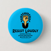 Badge Rond 5 Cm Bouton résistant | Progressiste anti-fasciste (Devant)