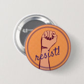 Badge Rond 5 Cm Bouton Résister (Devant & derrière)