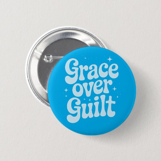 Badge Rond 5 Cm Bouton Rétro Grace Over Guilt (Devant & derrière)