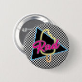 Badge Rond 5 Cm Bouton Retro Neon Rad Popsicle (Devant & derrière)