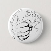 Badge Rond 5 Cm Bouton Retro Pop Art Smash Sketch Pinback (Devant)