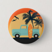Badge Rond 5 Cm Bouton Rétro surf (Devant)