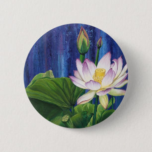 Badge Rond 5 Cm Bouton rêveur de Lotus