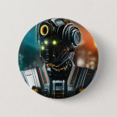 Badge Rond 5 Cm Bouton Robot 3 (Devant)