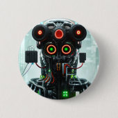 Badge Rond 5 Cm Bouton Robot 5 (Devant)