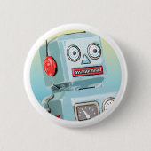 Badge Rond 5 Cm Bouton Robot rétro (Devant)