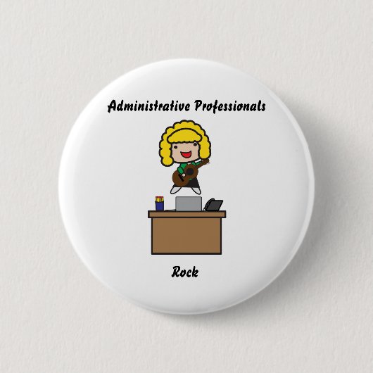 Badge Rond 5 Cm Bouton Rocher (Blonde) des administrateurs (Devant)