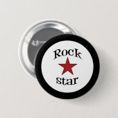 Badge Rond 5 Cm Bouton Rock Star (Devant & derrière)