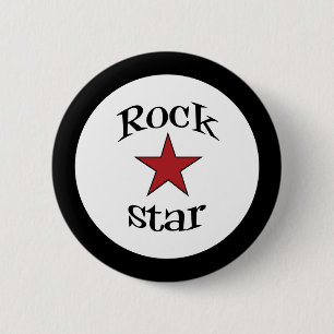 Badge Rond 5 Cm Bouton Rock Star