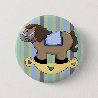 Badge Rond 5 Cm Bouton Rocking Horse
