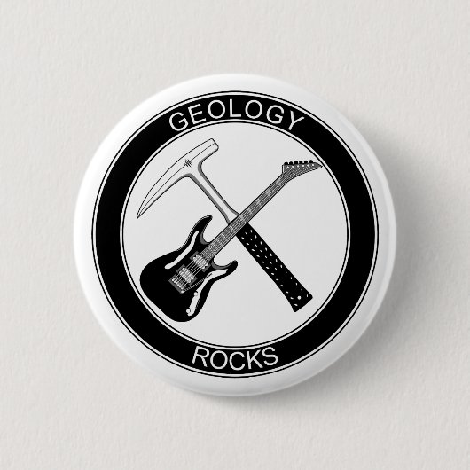 Badge Rond 5 Cm Bouton Rocks de géologie (Devant)