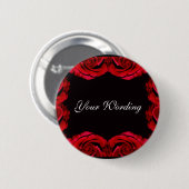 Badge Rond 5 Cm Bouton romantique de roses rouges (customisez (Devant & derrière)