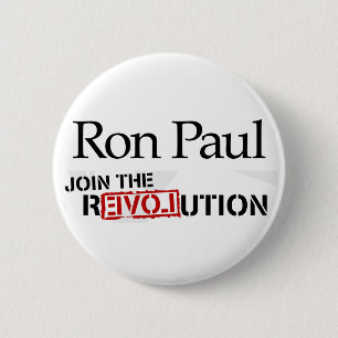 Badge Rond 5 Cm Bouton Ron Paul Revolution