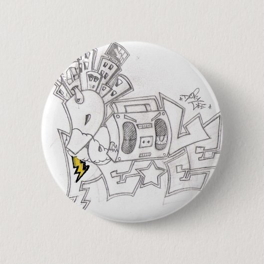 Badge Rond 5 Cm Bouton rond (Devant)